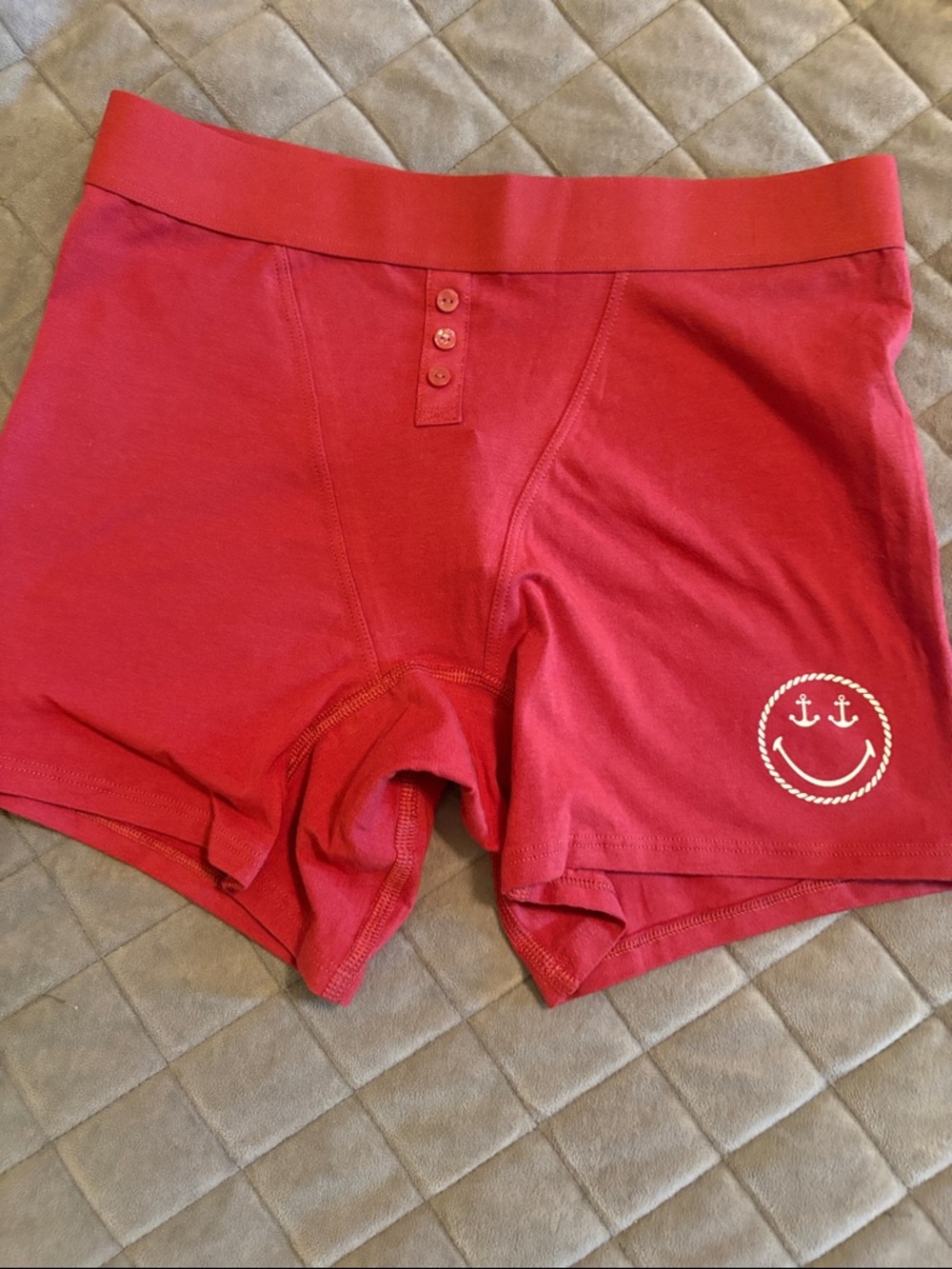 Aerie Superchill boyshort with Smiley Anchor Graphic. Medium